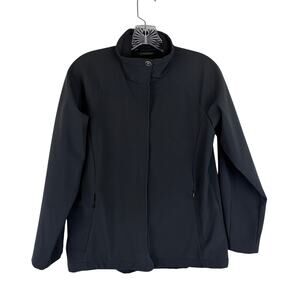 Columbia Titanium Womens Softshell Jacket Size M Black Full Zip Coat Windbreaker